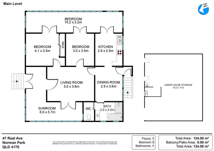 Floorplan of Homely house listing, 47 Real Avenue, Norman Park QLD 4170
