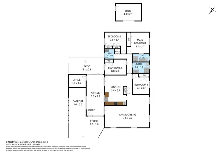 Floorplan of Homely house listing, 8 Northwest Crescent, Cranbrook QLD 4814