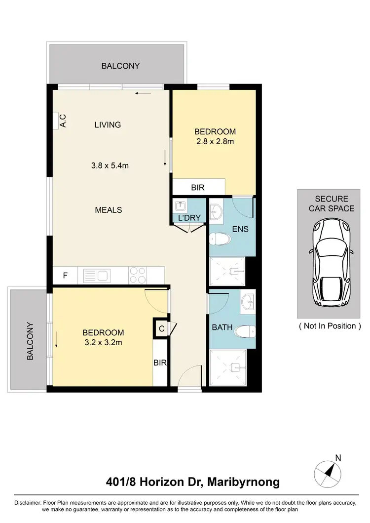 Floorplan of Homely apartment listing, 401/8 Horizon Drive, Maribyrnong VIC 3032