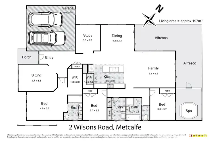 Floorplan of Homely house listing, 2 Wilsons Road, Metcalfe VIC 3448