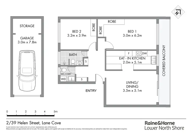 Floorplan of Homely apartment listing, 2/39-41 Helen Street, Lane Cove NSW 2066