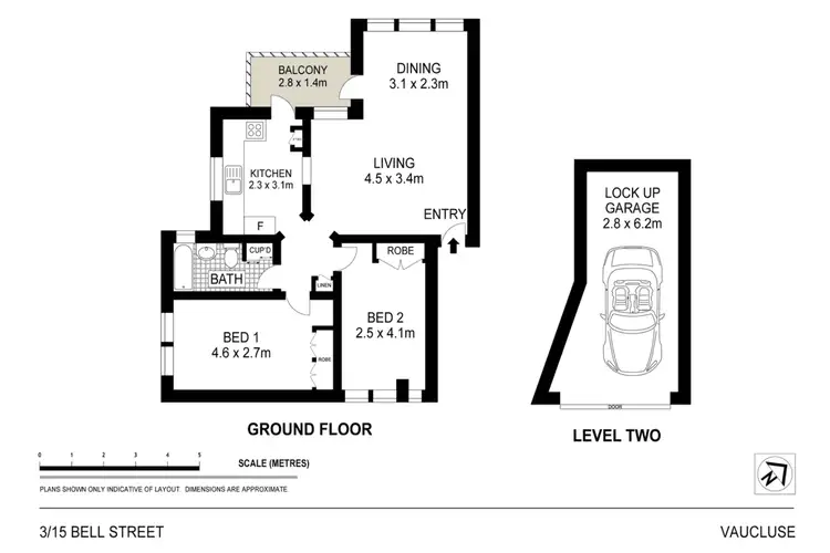 Floorplan of Homely apartment listing, 3/15 Bell Street, Vaucluse NSW 2030