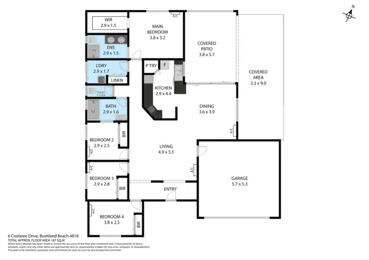 Floorplan of Homely house listing, 6 Coolaree Drive, Bushland Beach QLD 4818