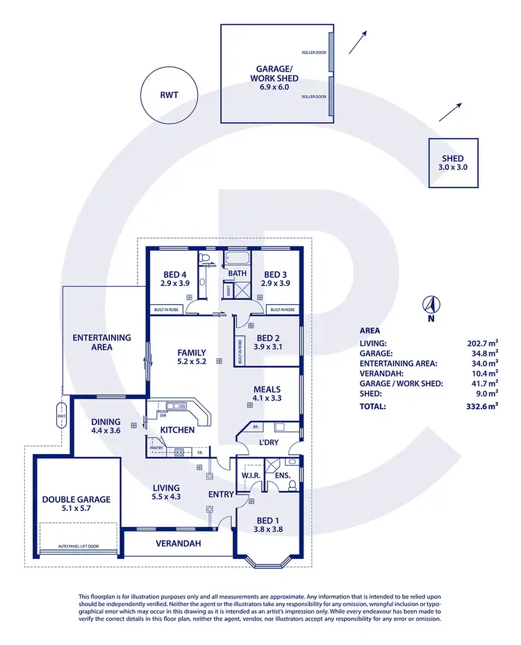 Floorplan of Homely house listing, 6 Les Bell Drive, Mount Barker SA 5251