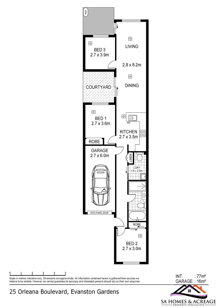 Floorplan of Homely house listing, 25 Orleana Boulevard, Evanston Gardens SA 5116