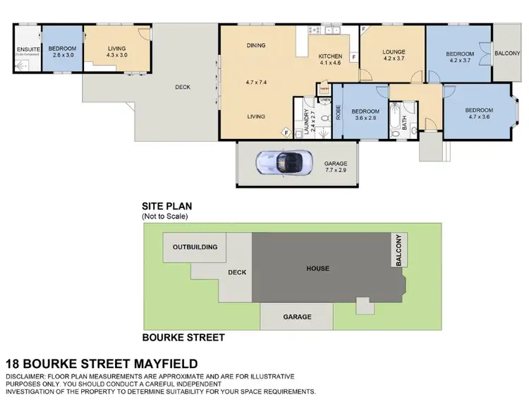 Floorplan of Homely house listing, 18 Bourke Street, Mayfield NSW 2304