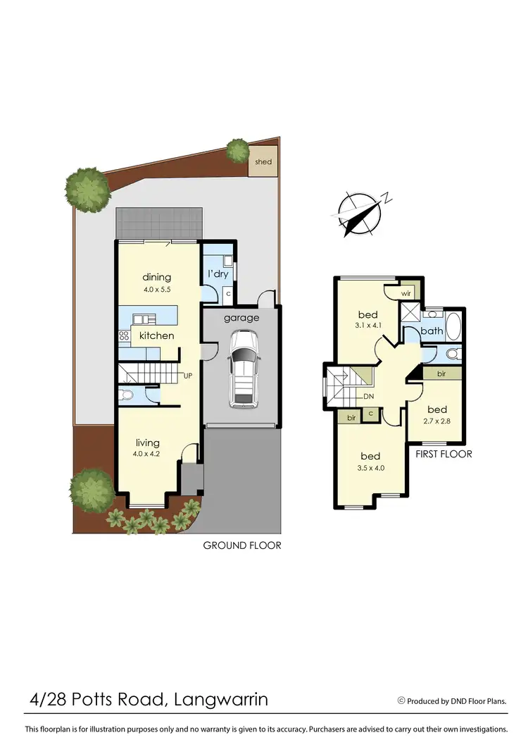 Floorplan of Homely townhouse listing, 4/28 Potts Road, Langwarrin VIC 3910