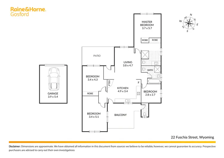 Floorplan of Homely house listing, 22 Fuchsia Street, Wyoming NSW 2250