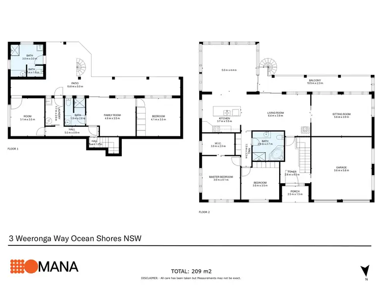 Floorplan of Homely house listing, 3 Weeronga Way, Ocean Shores NSW 2483