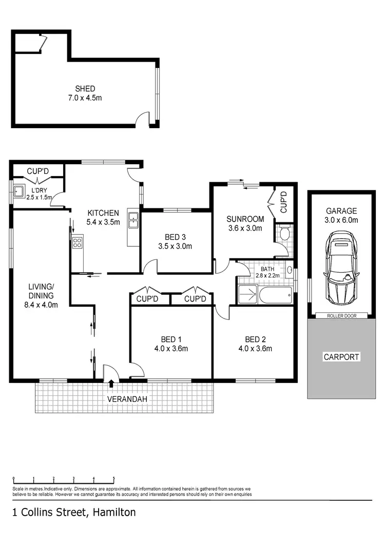 Floorplan of Homely house listing, 1 Collins Street, Hamilton VIC 3300