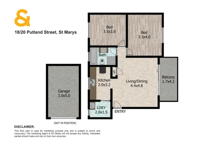 Floorplan of Homely apartment listing, 18/20 Putland Street, St Marys NSW 2760