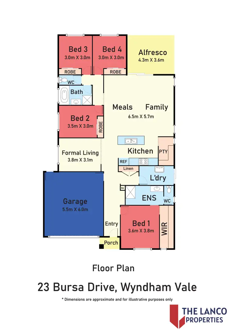 Floorplan of Homely house listing, 23 Bursa Drive, Wyndham Vale VIC 3024