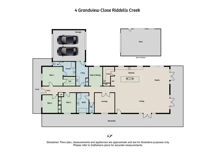 Floorplan of Homely house listing, 4 Grandview Close, Riddells Creek VIC 3431