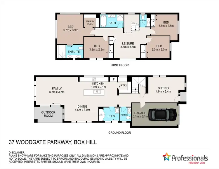 Floorplan of Homely house listing, 37 Woodgate Parkway, Box Hill NSW 2765