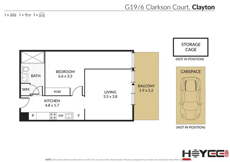 Floorplan of Homely apartment listing, G19/6 Clarkson Court, Clayton VIC 3168