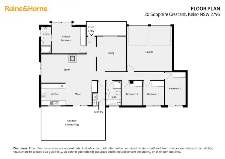 Floorplan of Homely house listing, 20 Sapphire Crescent, Kelso NSW 2795