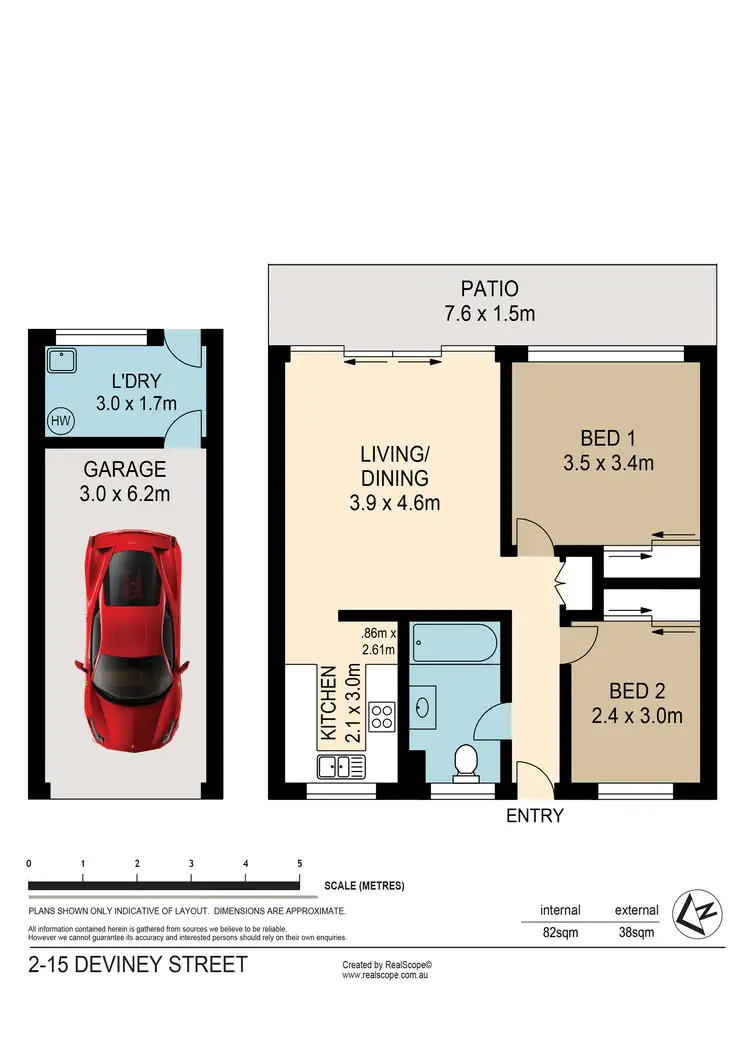 Floorplan of Homely unit listing, 2/15 Deviney Street, Morningside QLD 4170