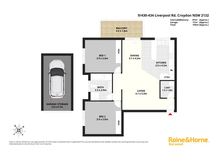 Floorplan of Homely apartment listing, 9/430-434 Liverpool Road, Croydon NSW 2132