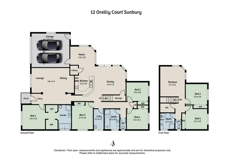 Floorplan of Homely house listing, 12 Oreilly Court, Sunbury VIC 3429