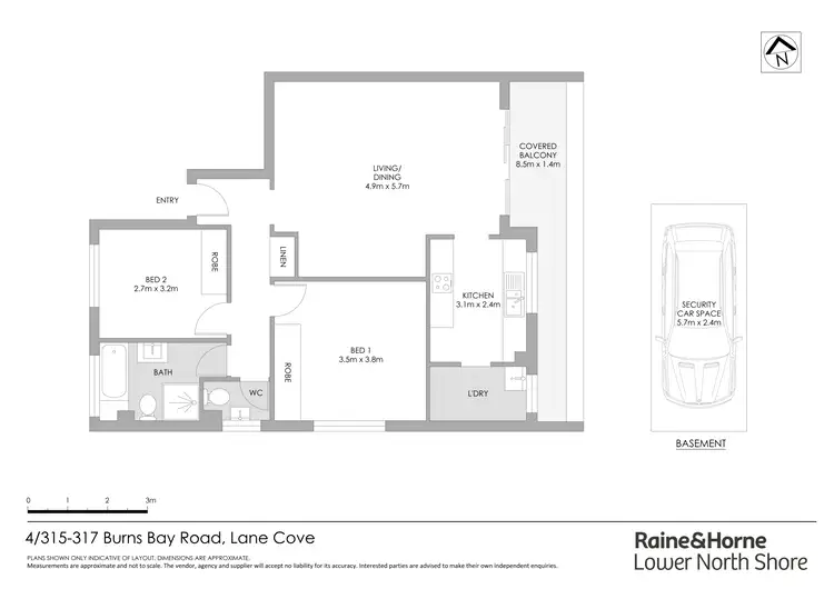 Floorplan of Homely apartment listing, 4/315-317 Burns Bay Road, Lane Cove NSW 2066