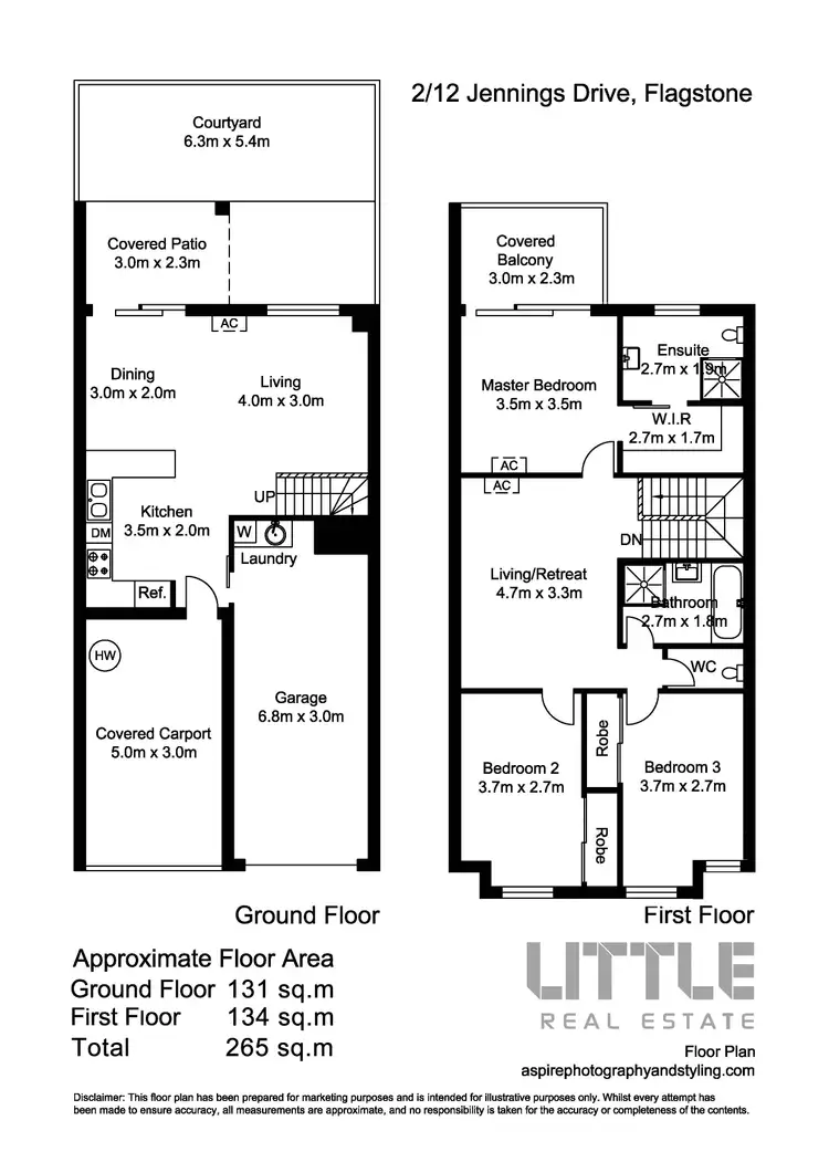 Floorplan of Homely townhouse listing, 2/12 Jennings Drive, Flagstone QLD 4280