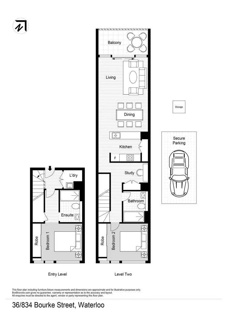 Floorplan of Homely apartment listing, 36/834 Bourke street, Waterloo NSW 2017