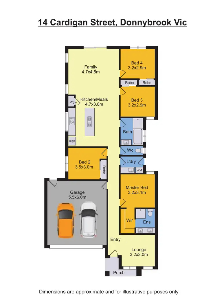 Floorplan of Homely house listing, 14 Cardigan Street, Donnybrook VIC 3064