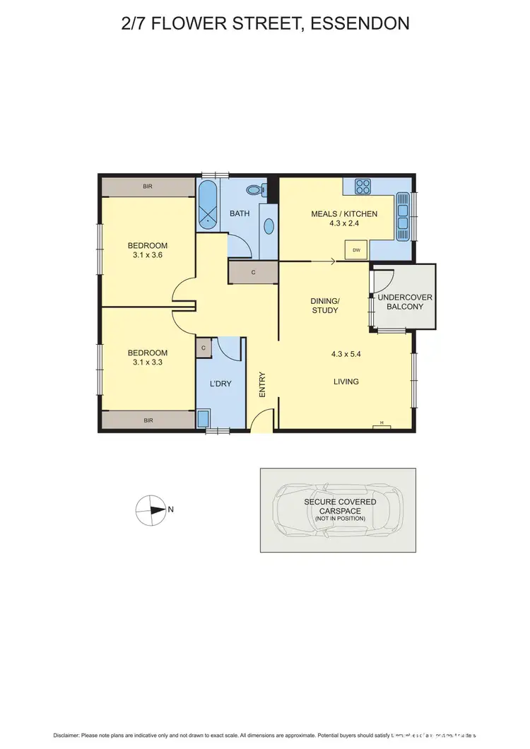 Floorplan of Homely apartment listing, 2/7 Flower Street, Essendon VIC 3040