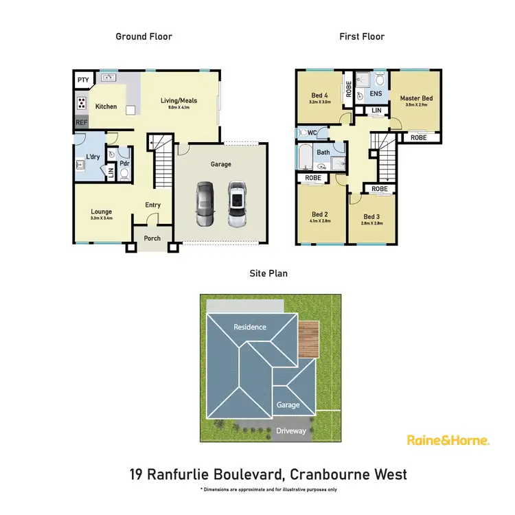 Floorplan of Homely house listing, 19 Ranfurlie Boulevard, Cranbourne West VIC 3977