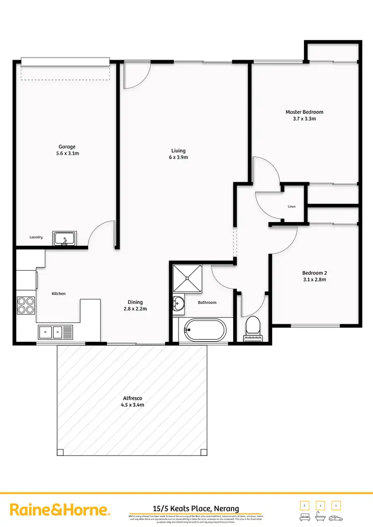 Floorplan of Homely villa listing, 15/5 Keats Place, Nerang QLD 4211
