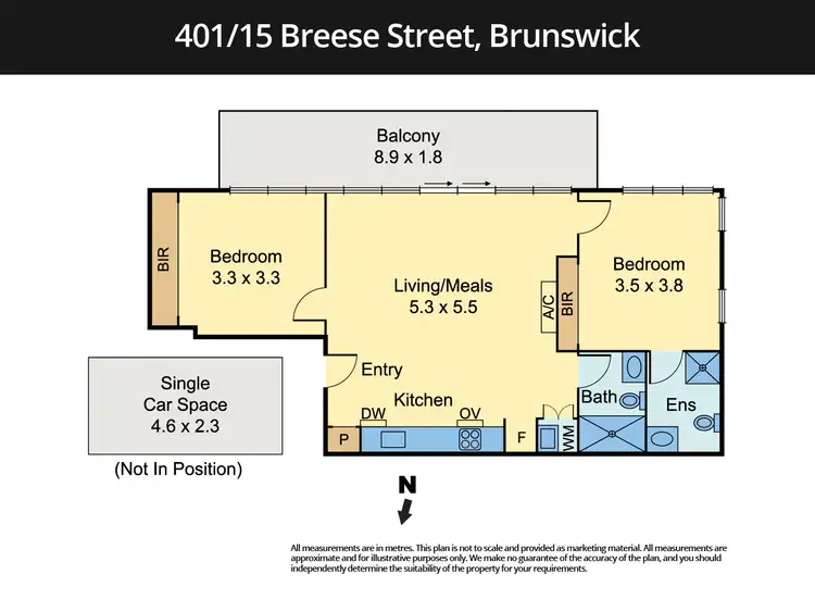 Floorplan of Homely apartment listing, 401/15 Breese Street, Brunswick VIC 3056