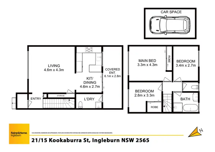 Floorplan of Homely townhouse listing, 21/15 Kookaburra Street, Ingleburn NSW 2565