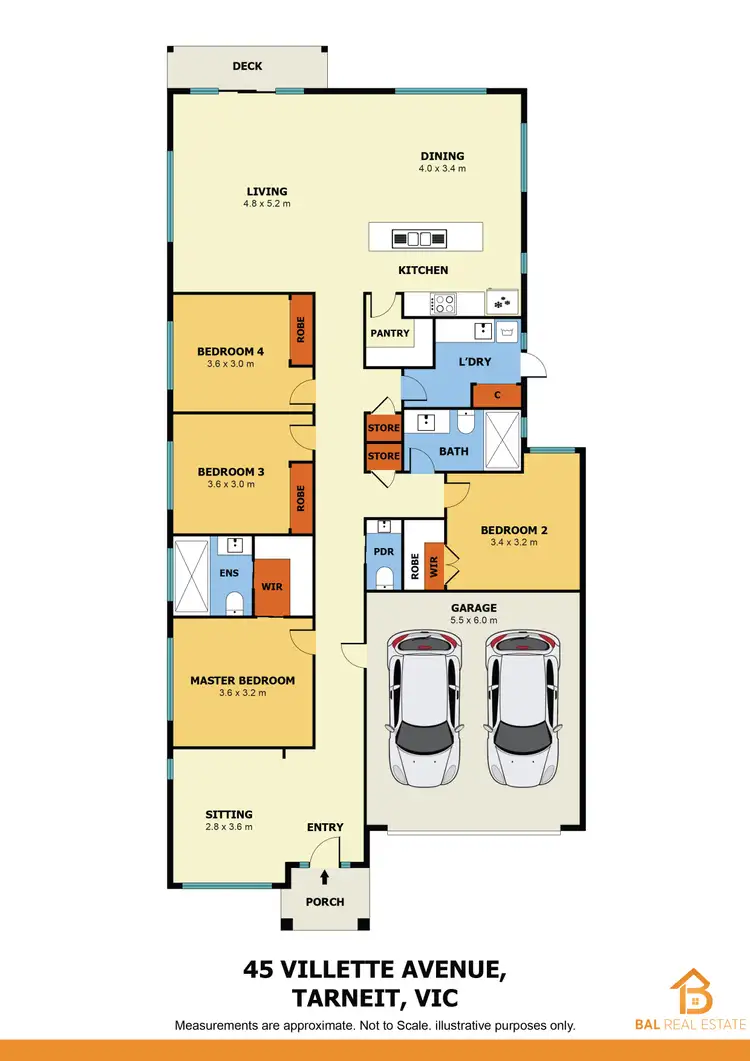 Floorplan of Homely house listing, 45 Villette Avenue, Tarneit VIC 3029