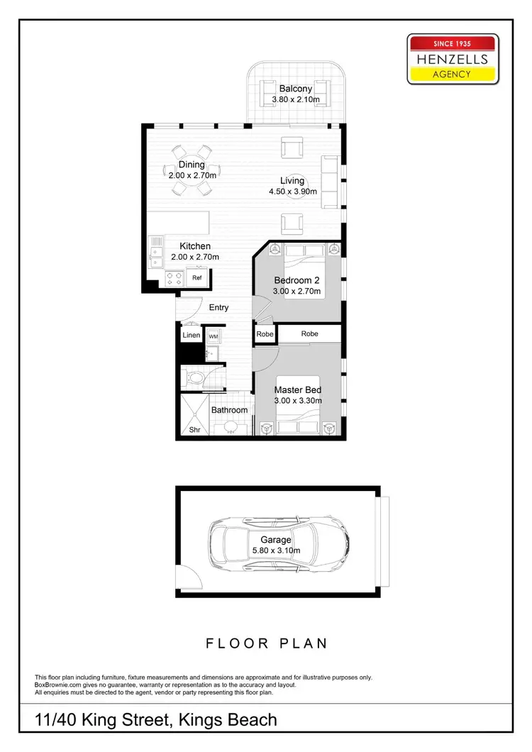 Floorplan of Homely unit listing, 11/40 King Street, Kings Beach QLD 4551