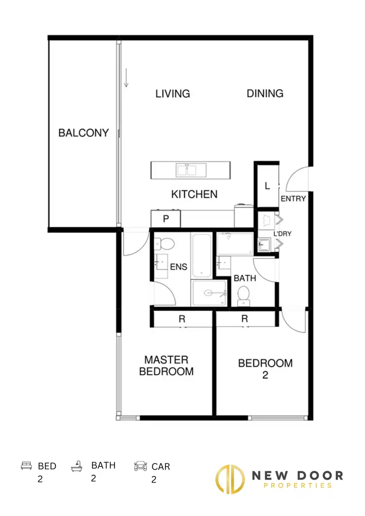 Floorplan of Homely apartment listing, 225/100 Gungahlin Place, Gungahlin ACT 2912