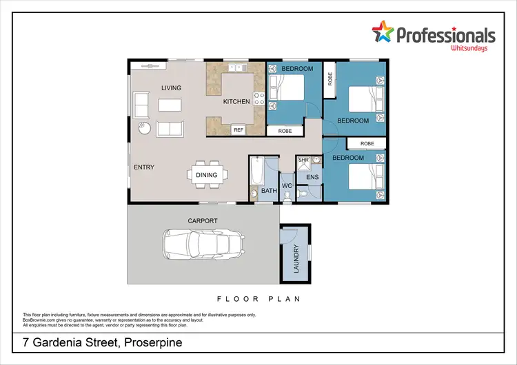 Floorplan of Homely house listing, 7 Gardenia Street, Proserpine QLD 4800