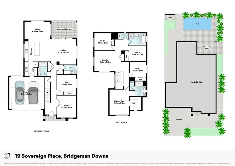 Floorplan of Homely house listing, 19 Sovereign Place, Bridgeman Downs QLD 4035
