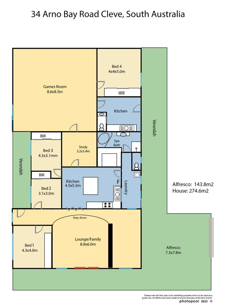 Floorplan of Homely house listing, 34 Arno Bay Road, Cleve SA 5640