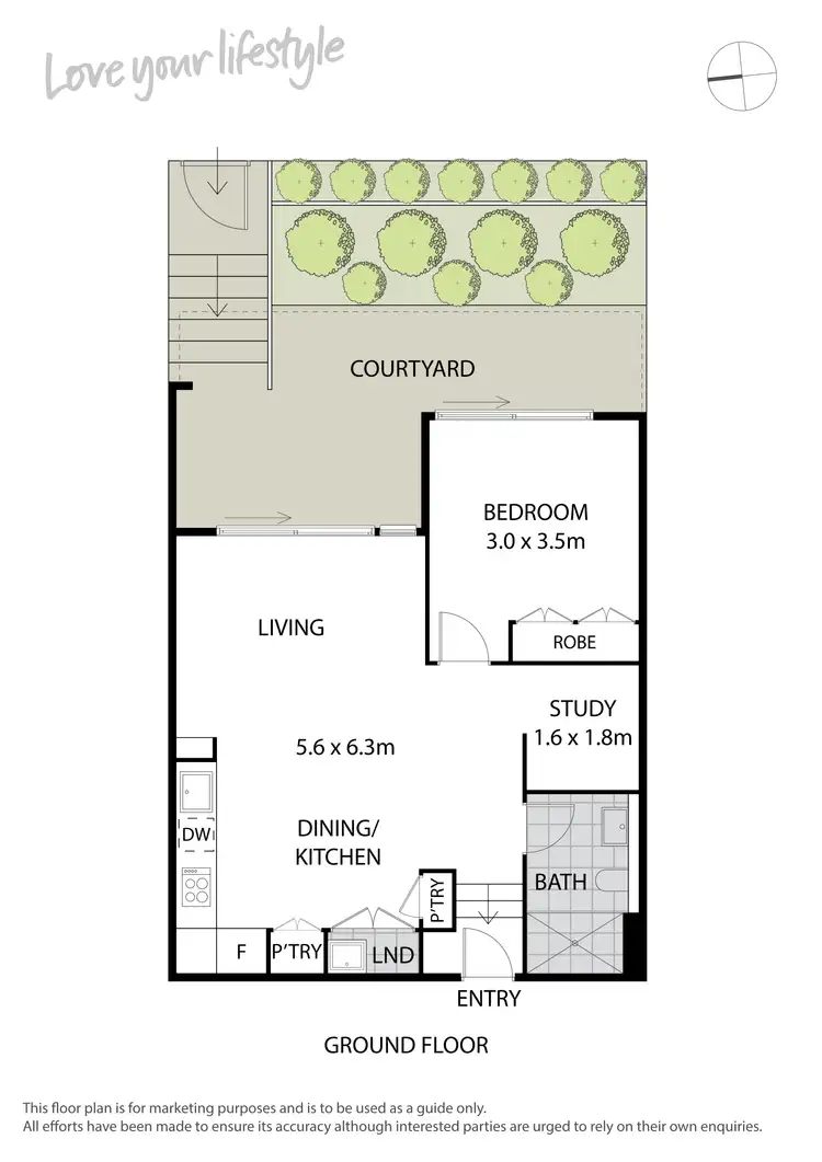 Floorplan of Homely apartment listing, 9G/75-91 Macdonald Street, Erskineville NSW 2043