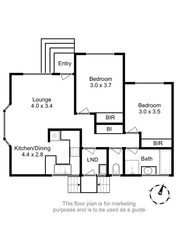 Floorplan of Homely unit listing, 2/14 Schouten Street, Warrane TAS 7018