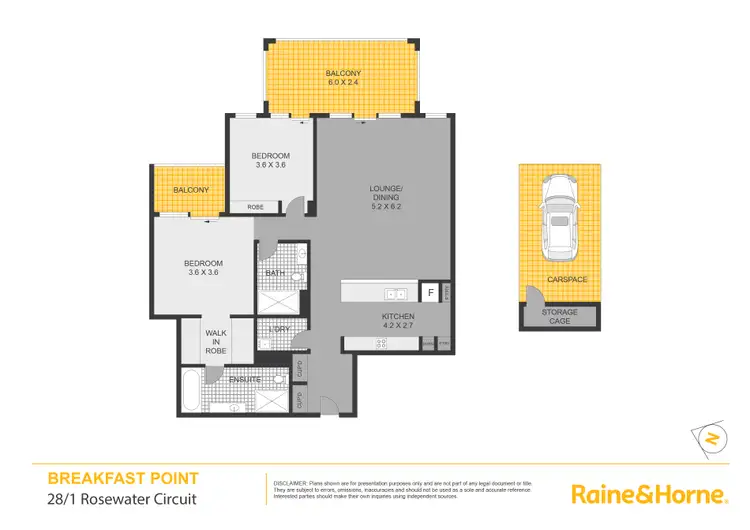 Floorplan of Homely apartment listing, 28/1 Rosewater Circuit, Breakfast Point NSW 2137