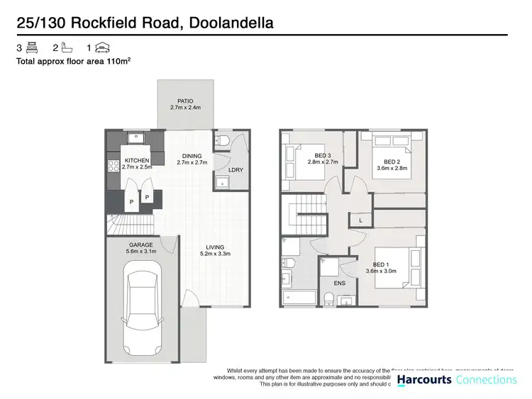 Floorplan of Homely townhouse listing, 25/130 Rockfield Road, Doolandella QLD 4077