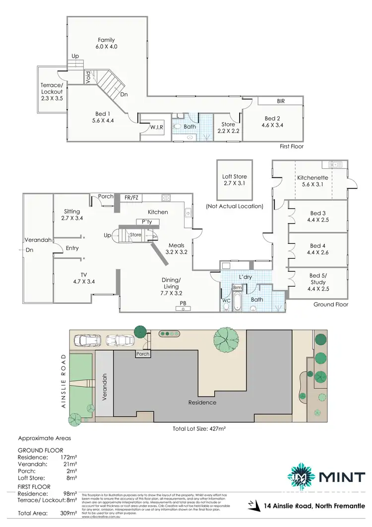 Floorplan of Homely house listing, 14 Ainslie Road, North Fremantle WA 6159
