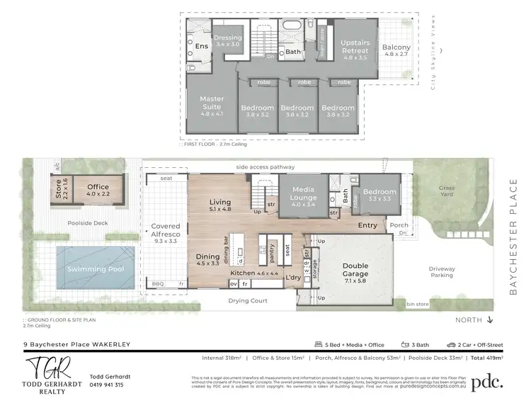 Floorplan of Homely house listing, 9 Baychester Place, Wakerley QLD 4154
