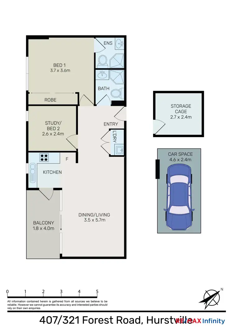 Floorplan of Homely apartment listing, 407/321 Forest Road, Hurstville NSW 2220