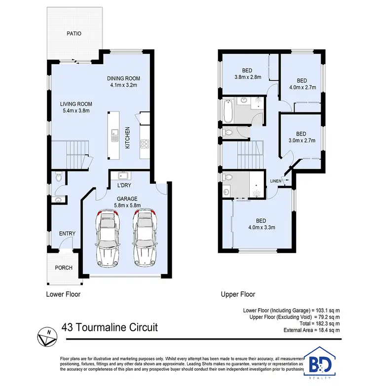 Floorplan of Homely house listing, 43 Tourmaline Circuit, Mango Hill QLD 4509