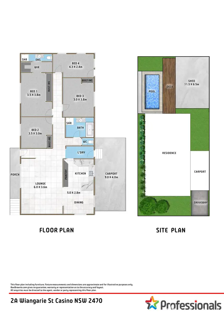 Floorplan of Homely house listing, 2A Wiangarie Street, Casino NSW 2470