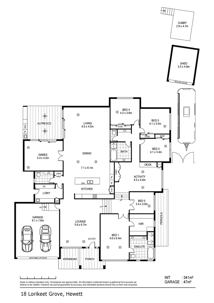 Floorplan of Homely house listing, 18 Lorikeet Grove, Hewett SA 5118