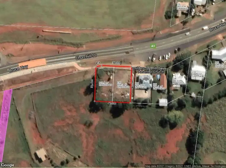 Floorplan of Homely land listing, 230 Churchill Street, Childers QLD 4660