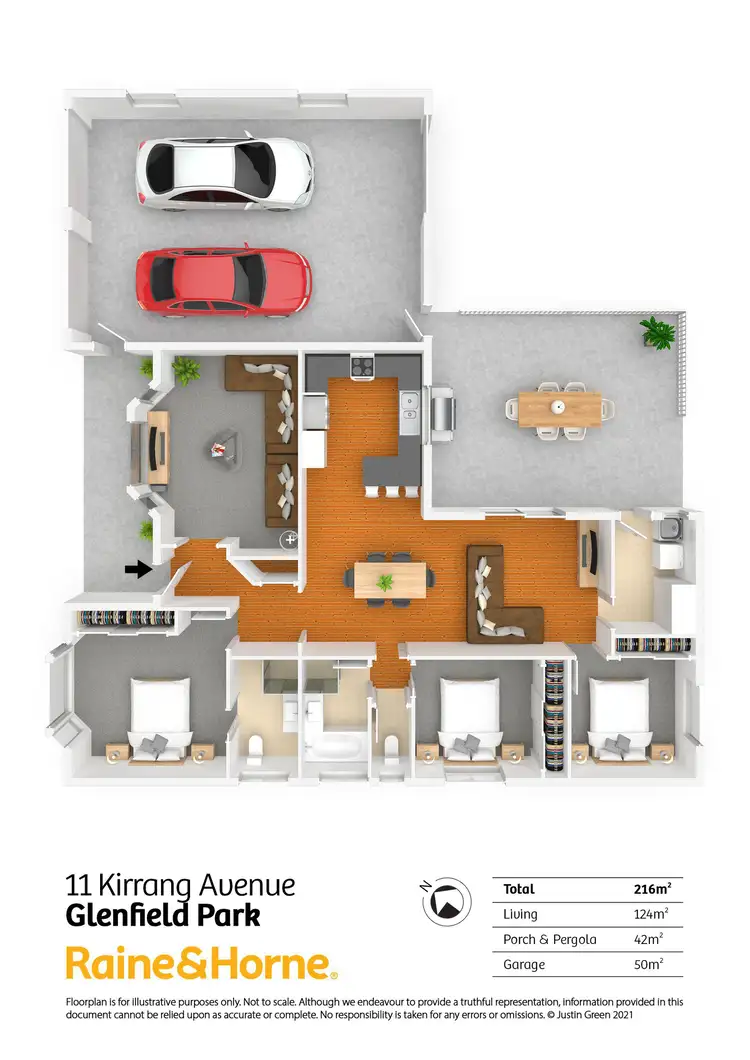 Floorplan of Homely house listing, 11 Kirrang Avenue, Glenfield Park NSW 2650
